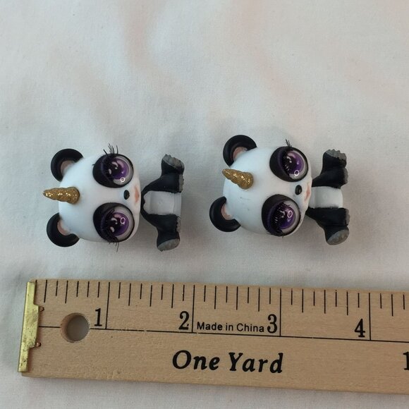 Poopsie Surprise Cutie Tooties Cuddles Panda Unicorn Figures Black White RARE - Picture 6 of 6